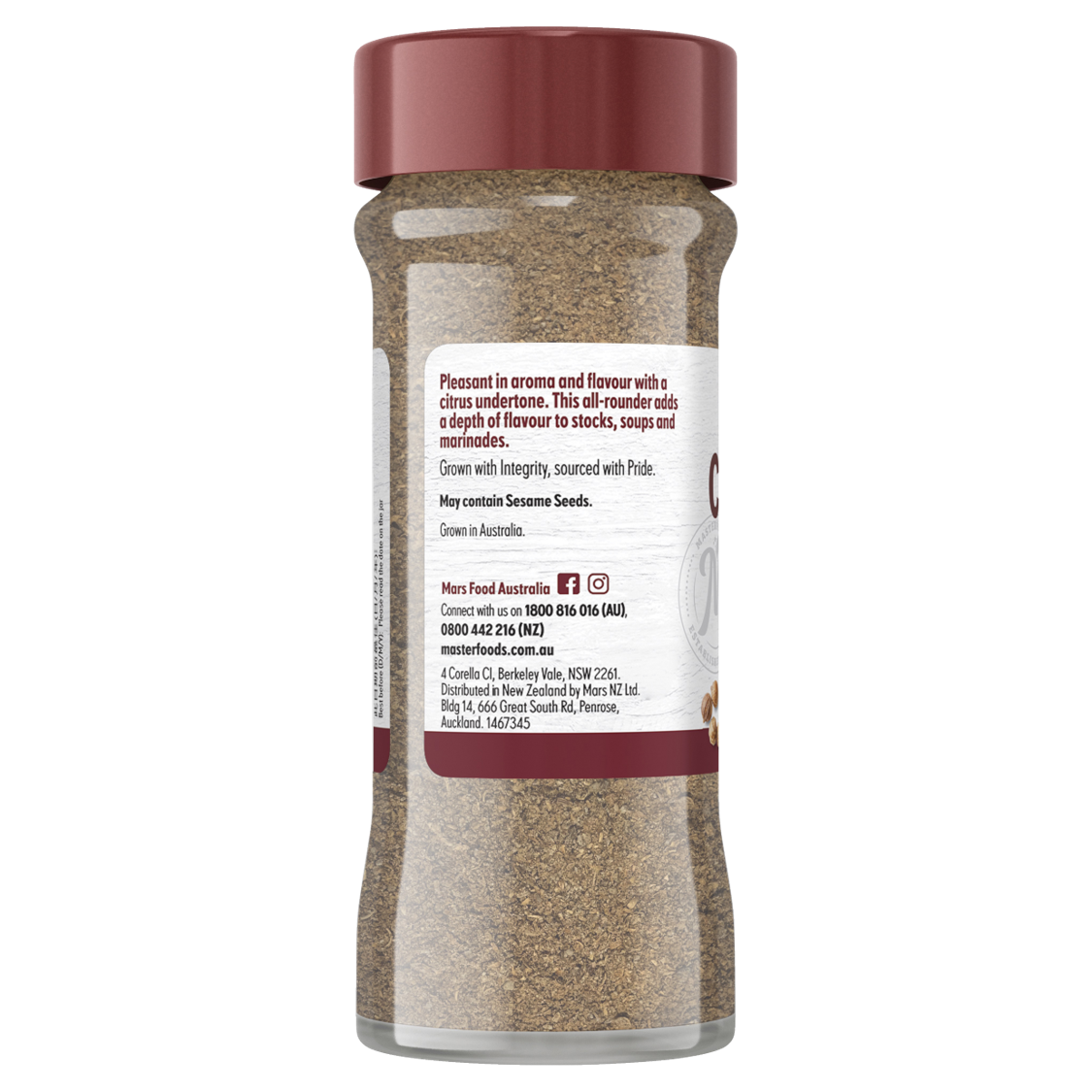 MasterFoods Coriander Seeds Ground Ace Canning