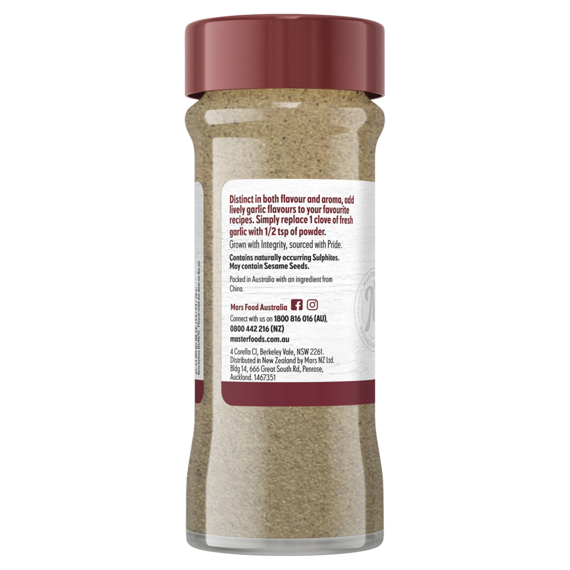 MasterFoods Garlic Powder Ace Canning